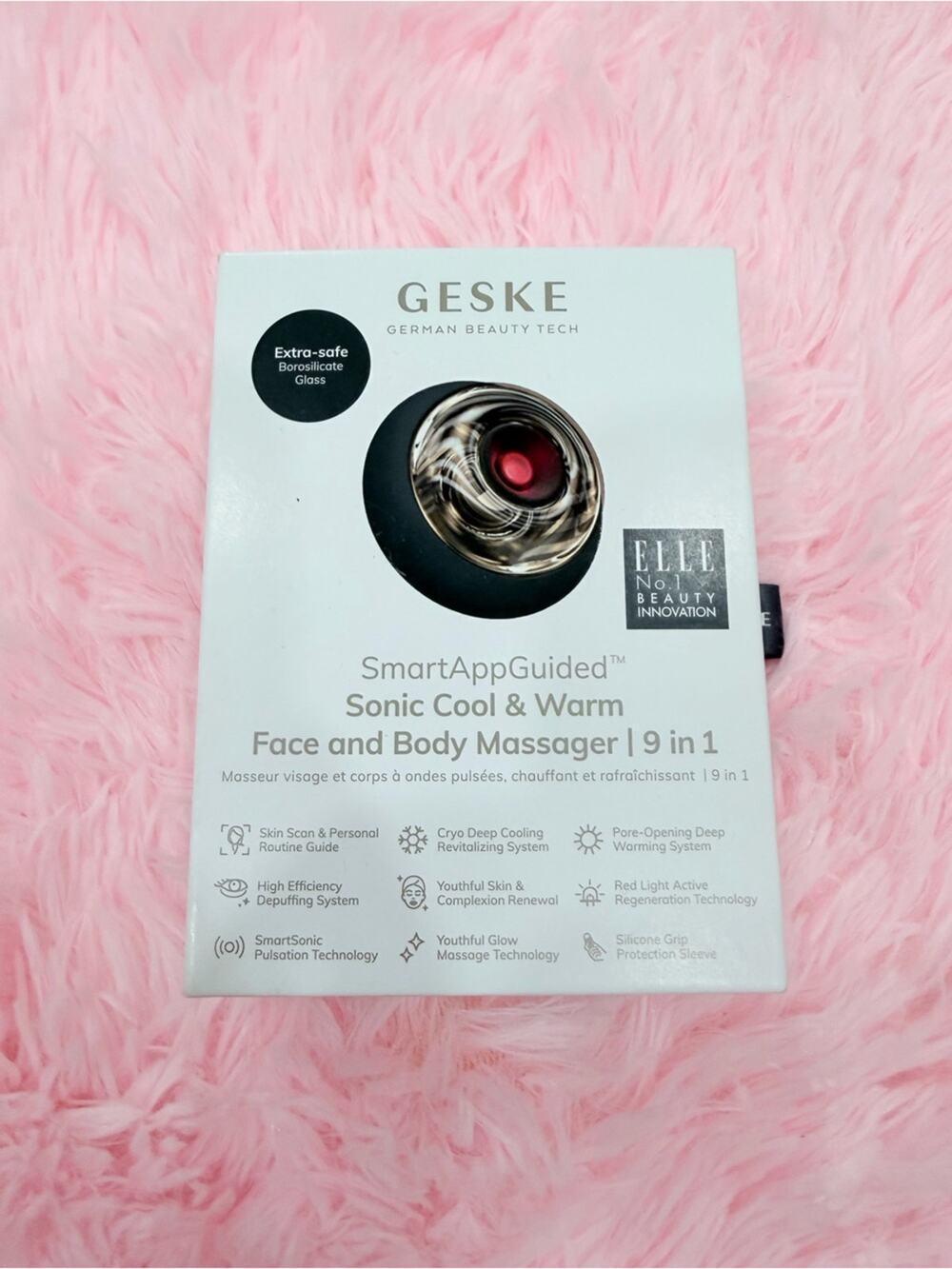 GESKE Face and Body Massager 9in 1 Sonic Cool and Warm
